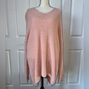 Pink Sweater with Crisscross Back